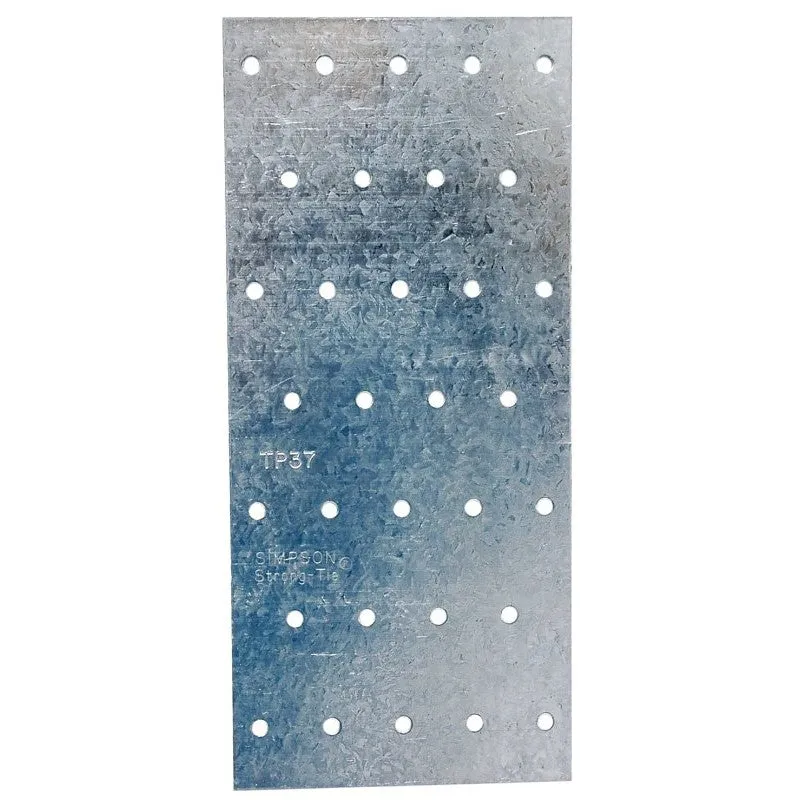 Simpson Strong-Tie TP TP37 Tie Plate, 7 in L, 3-1/8 in W, 0.035 in Thick, Steel, Galvanized (Pack of 100)