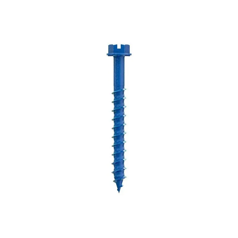 Simpson Strong-Tie Titen Turbo TNT25214HC75 Screw Anchor, 1/4 in Dia, 2-1/4 in L, Carbon Steel, Zinc Plated