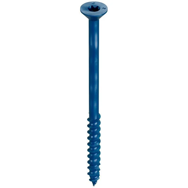 Simpson Strong-Tie Titen Turbo TNT25400TFC25 Screw Anchor, 1/4 in Dia, 4 in L, Carbon Steel, Zinc Plated