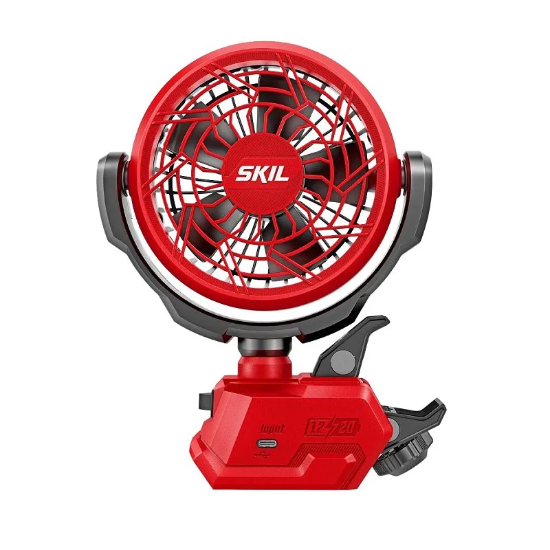 Skil FN0400D-00 Clamp Fan, Tool Only, 12, 20 V, 2 Ah, 200 cfm Air, 2-Speed
