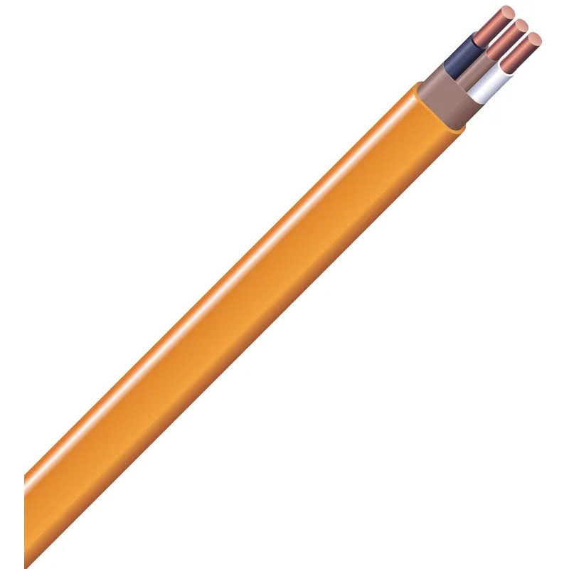 Southwire 10/2NM-WGX25 Sheathed Cable, 10 AWG Wire, 2 -Conductor, 25 ft L, Copper Conductor, PVC Insulation