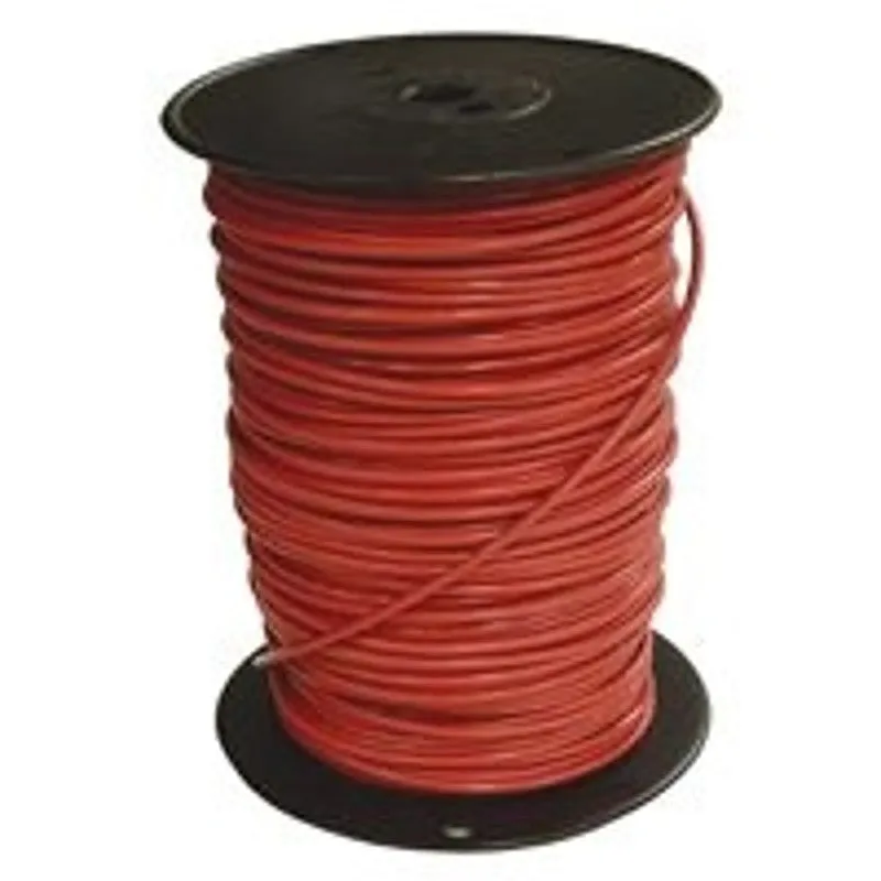 Southwire 10RED-SOLX500 Series Building Wire, Red Sheath, 10 AWG Wire, 1-Conductor, 500 ft L, Copper Conductor
