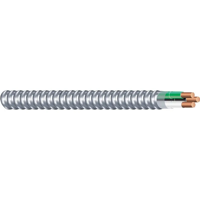 Southwire Armorlite 68579221 Armored Cable, 14 AWG Cable, 2 -Conductor, Copper Conductor, THHN/THWN Insulation
