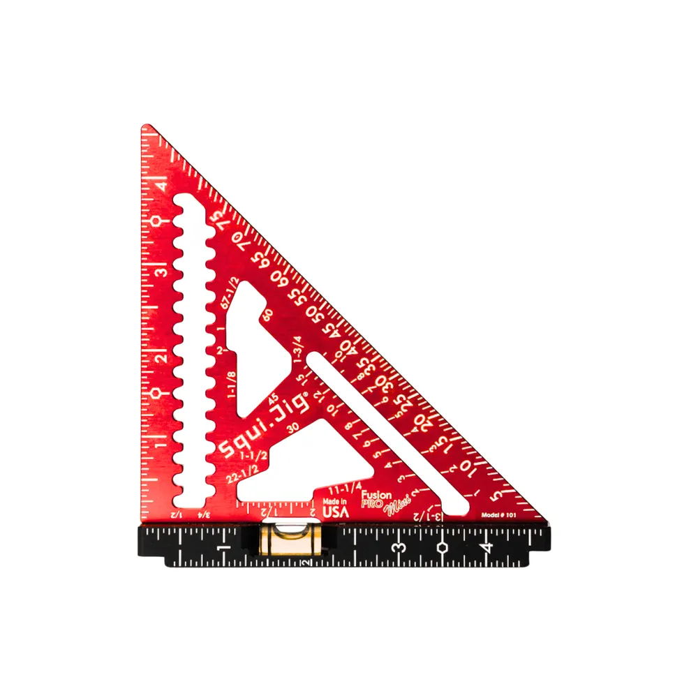 SquiJig Fusion 4.5″ Mini Pro Rafter Square – Red