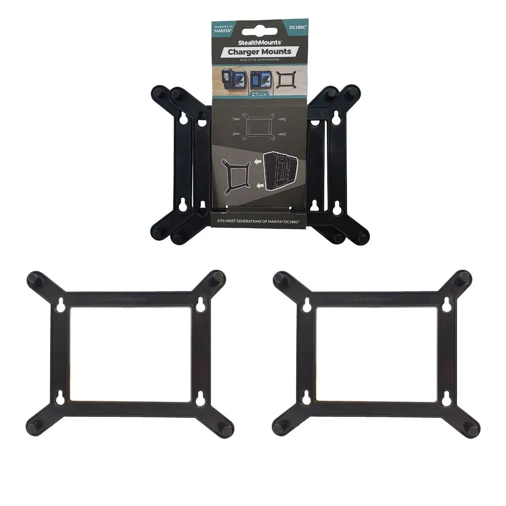 stealthmount cmc mk s charger mounts for makita dc18rc 2 pack black