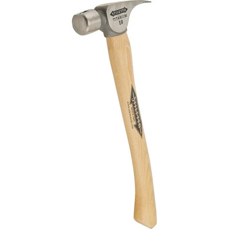 Stiletto FH10C Finishing Hammer, 10 oz Head, Straight Claw, Smooth Head, Titanium Head