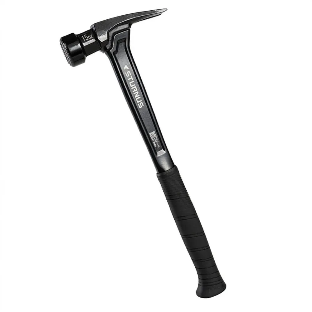 Sturnus Black Velocity Rip Claw Hammer – 15 oz Long Handle Milled Face