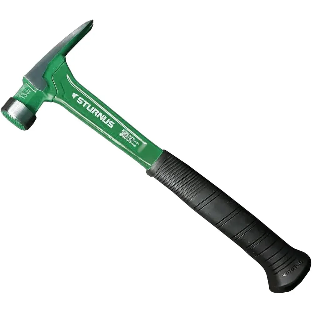 Sturnus Green Velocity Rip Claw Hammer – 13oz, Short Handle, Milled Face