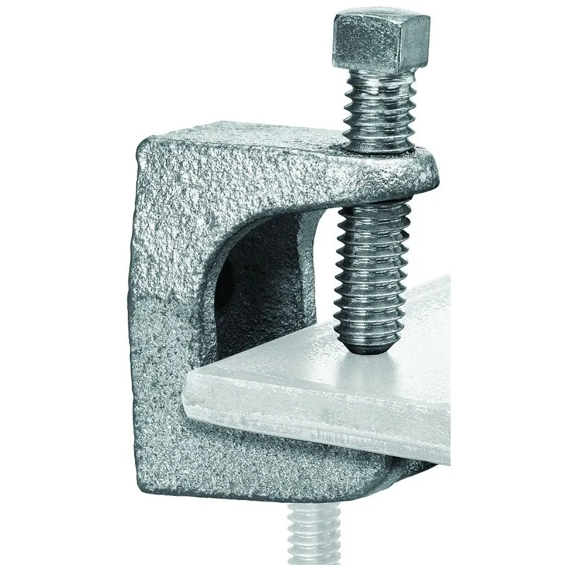 SuperStrut Z503-5 Beam Clamp, 2-17/32 in L, Iron, Silver, Electro-Plated