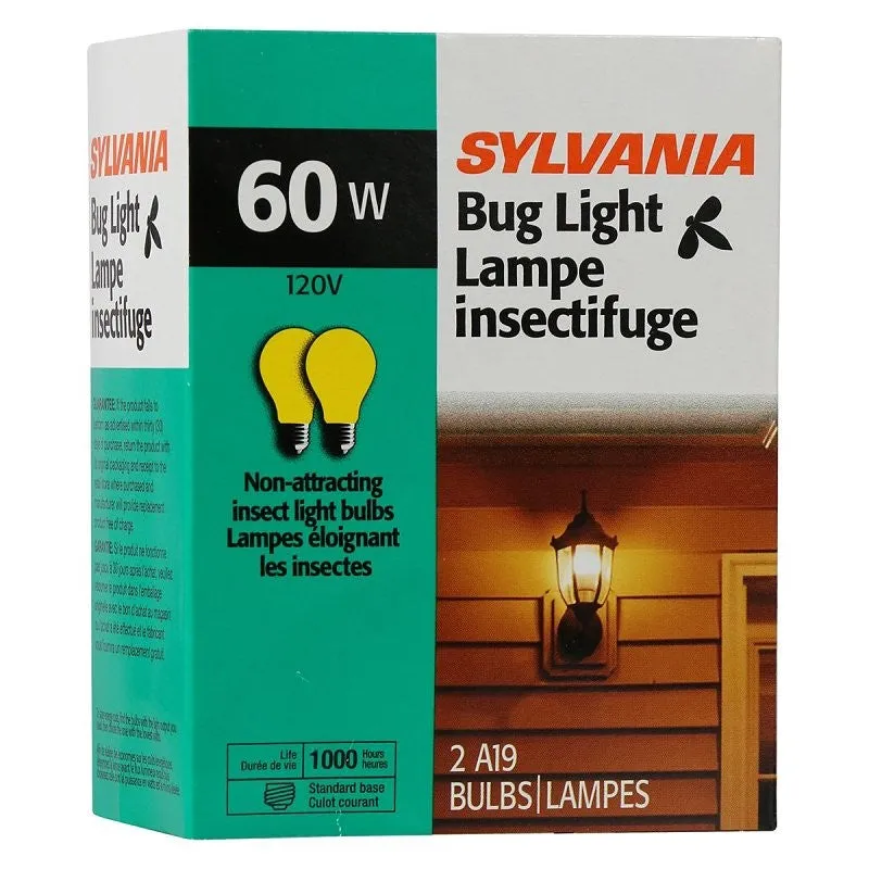 Sylvania 10390 Incandescent Bulb, 60 W, A19 Lamp, Medium E26 Lamp Base, 1000 Lumens, 2850 K Color Temp (Pack of 12)