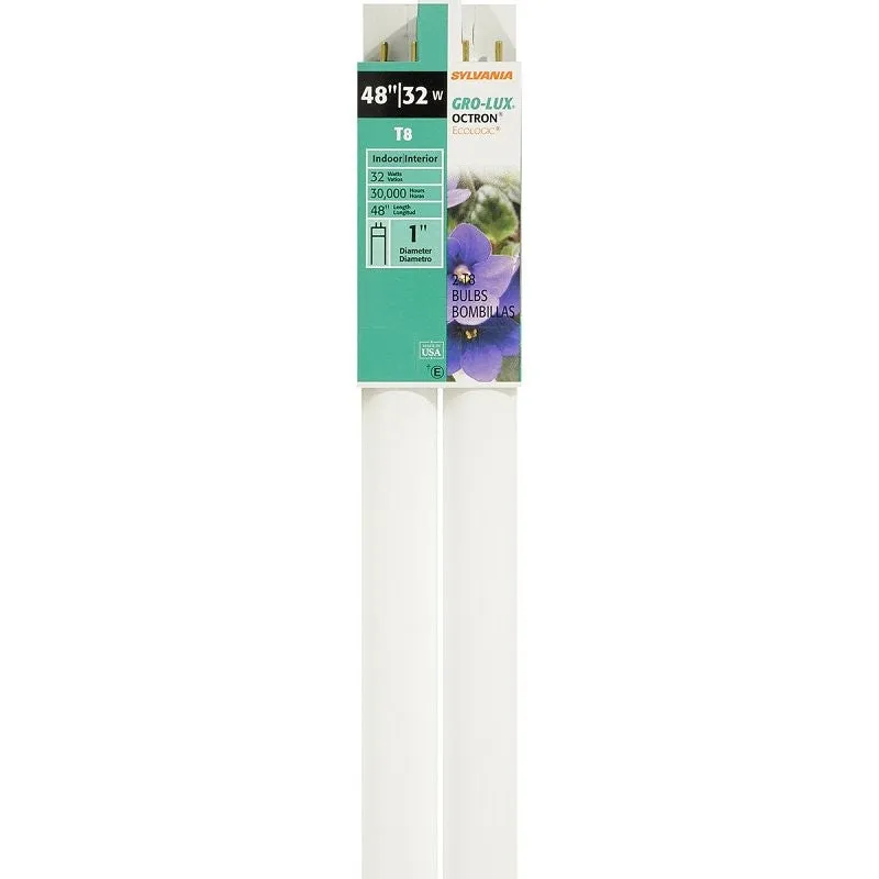 Sylvania 22362 Fluorescent Bulb, 32 W, T8 Lamp, Medium G13 Lamp Base, 30,000 hr Average Life (Pack of 15)