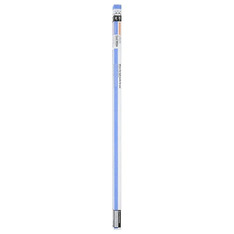 Sylvania 23121 Fluorescent Bulb, 30 W, T8 Lamp, Medium Lamp Base, 1897 Lumens, 4200 K Color Temp, Cool White Light (Pack of 6)
