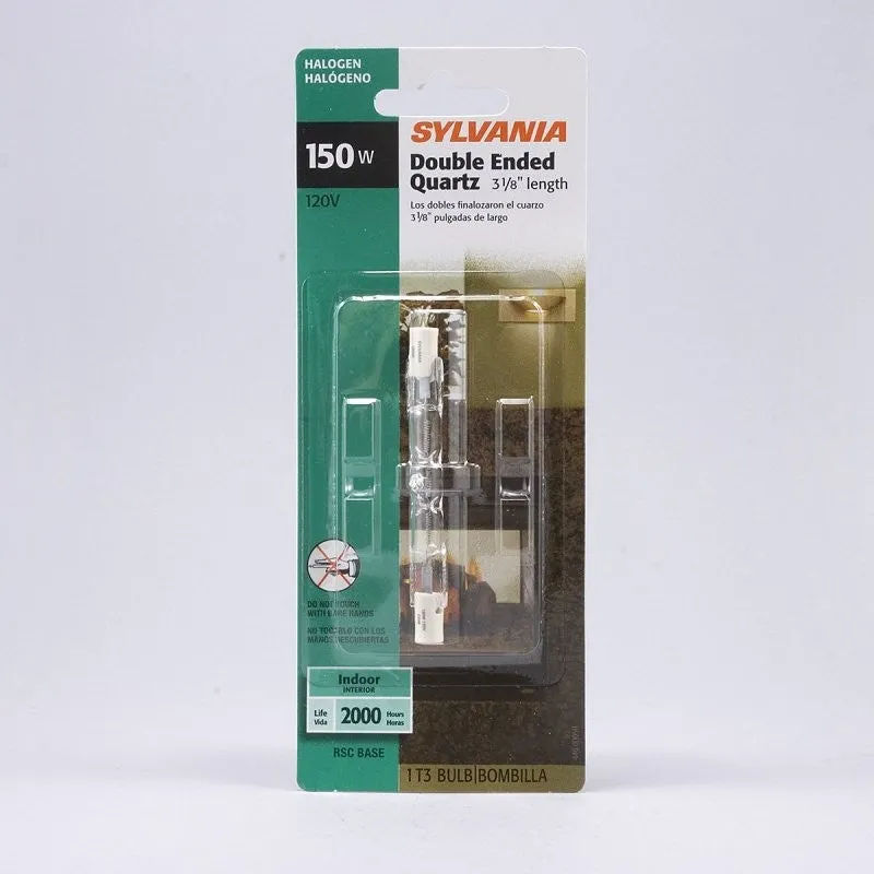 Sylvania 58886 Specialty Halogen Lamp, 150 W, Recessed Single Contact Lamp Base, T3 Lamp, 2400 Lumens, 2950 K Color Temp (Pack of 6)