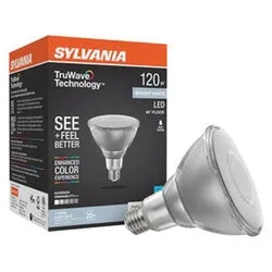 Sylvania Natural Series 41868 LED Bulb, PAR38 Lamp, 120 W Equivalent, E26 Medium Lamp Base, Yes, Clear
