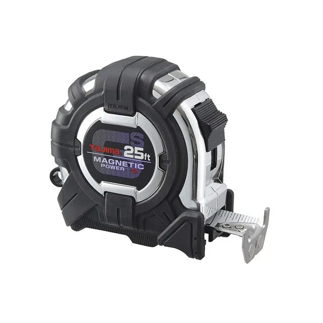 Tajima GS-SC25BW 25′ GS-Lock Magnetic Power X2 Compatible Clip Tape Measure