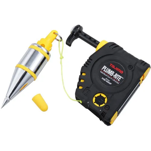 Tajima PZB-400GP Plumb-Rite Elastomer-Wrapped Plumb Bob Setter w/Quick Stabilizing 14 oz Bob