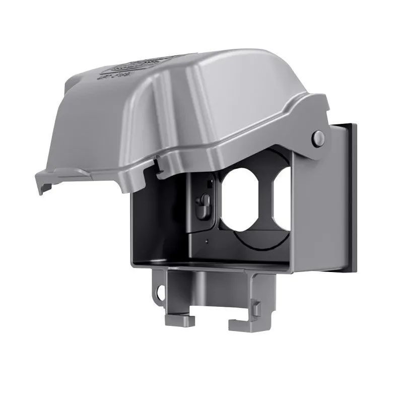 TayMac EXTRA DUTY Series MX3300 Electrical Box Cover, 3-1/2 in L, 5.12 in W, 1-Gang, Aluminum/Metal, Gray