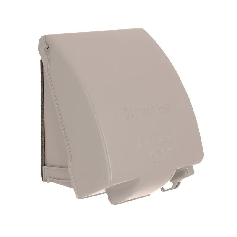 TayMac EXTRA DUTY Series MX7280S Weatherproof In-Use Cover, 3-1/2 in L, 5.39 in W, Aluminum, Gray, Powder-Coated