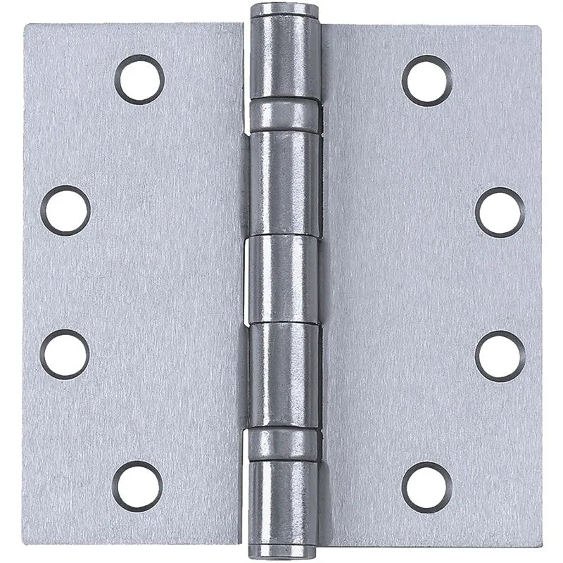 Tell Manufacturing H4545 Series HG100316 Square Corner Hinge, 4-1/2 in H Frame Leaf, Stainless Steel, Satin