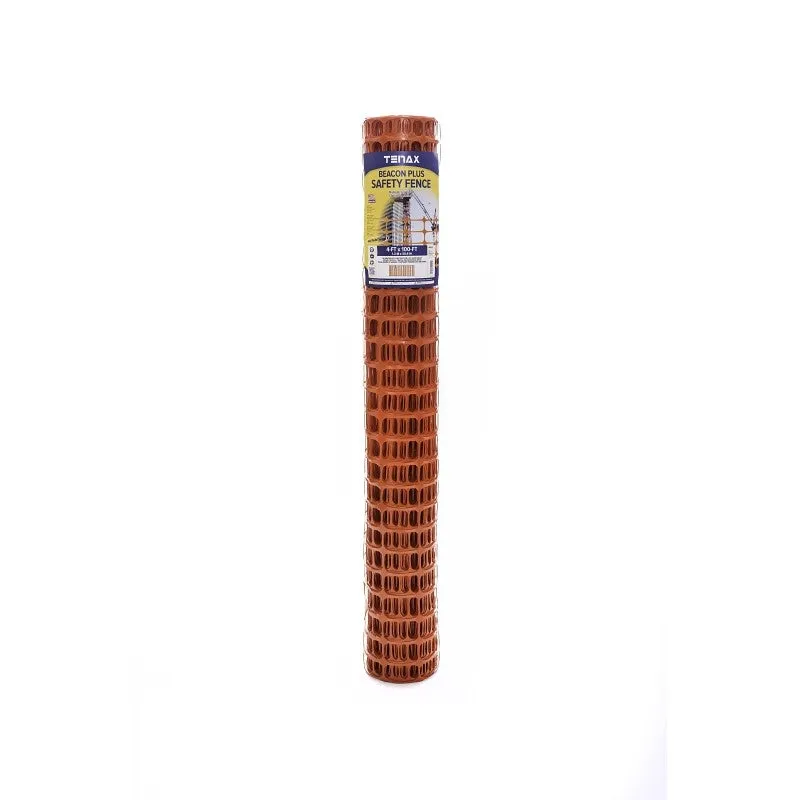Tenax 89909104 Warning Barrier, 100 ft L, 3-1/2 x 1-1/2 in Mesh, HDPE, Orange