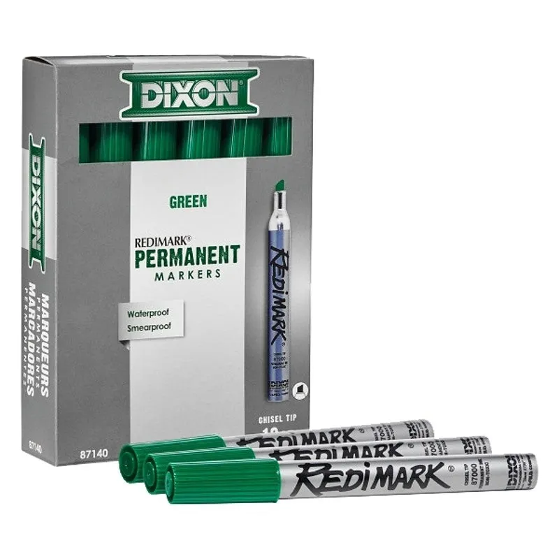 Ticonderoga 87140 Marker, Green, 6 in L, Metal Barrel (Pack of 12)