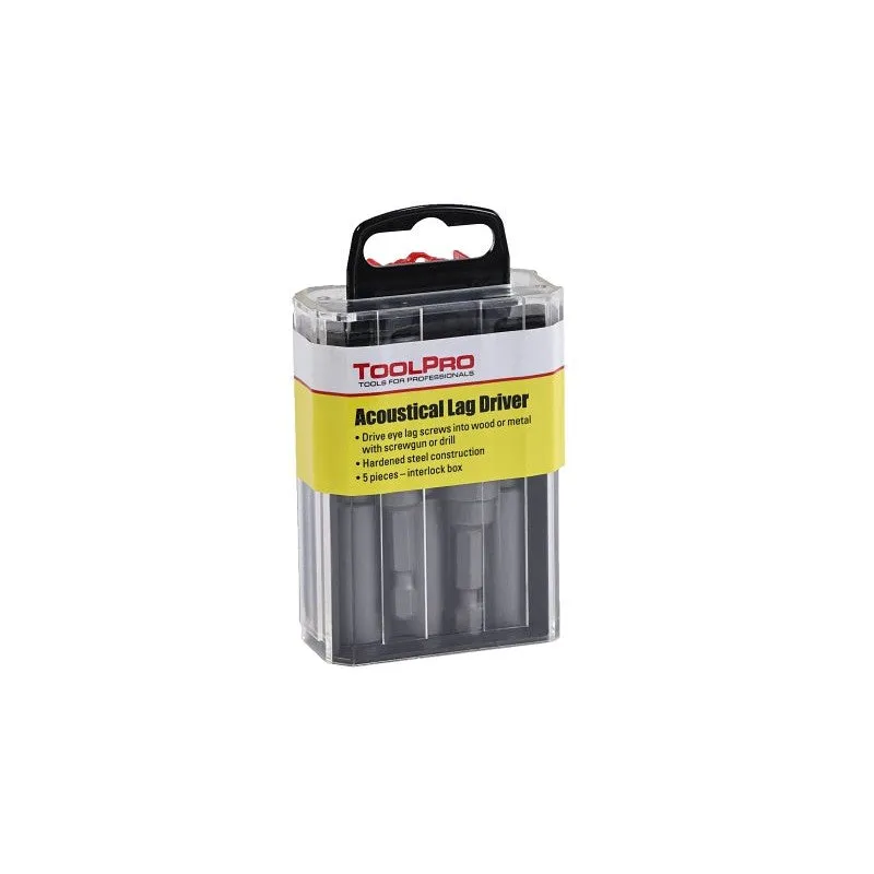 Toolpro TP05035 Eye Lag Driver, 5-Piece, Acoustical, Steel