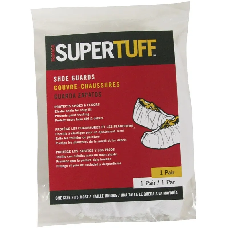 Trimaco 04501/12 Shoe Guard, Universal, White, Polypropylene (Pack of 12)