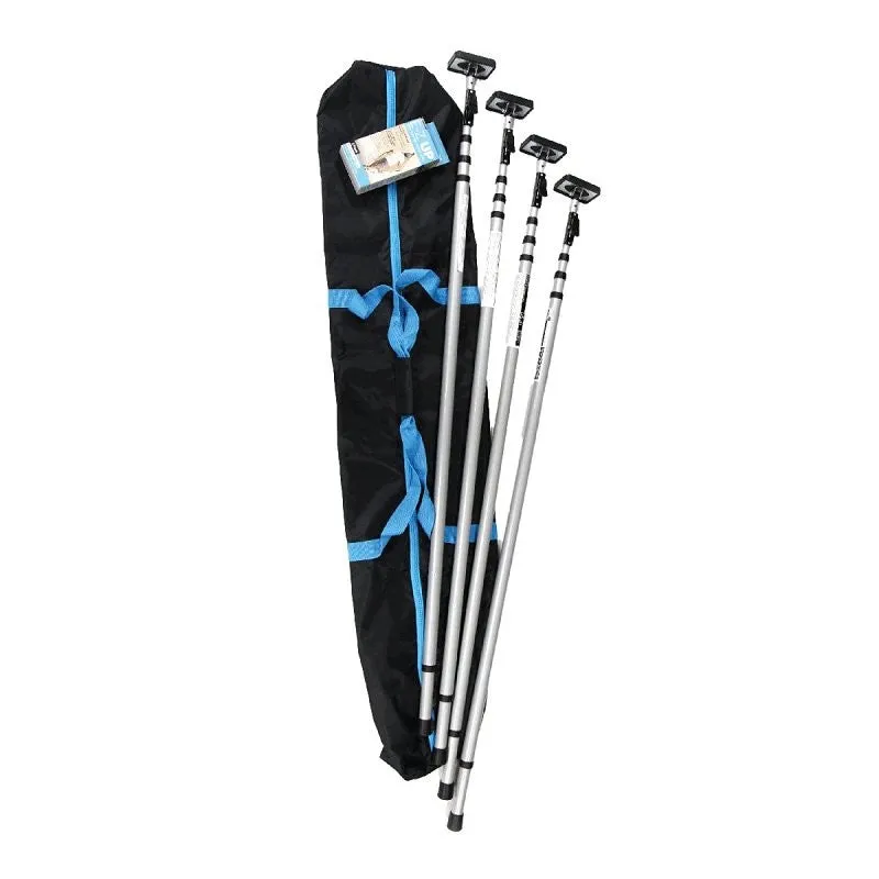 Trimaco E-Z UP 54734 Dust Containment Pole Kit, 2 in Dia, 12 ft L, Aluminum/Plastic