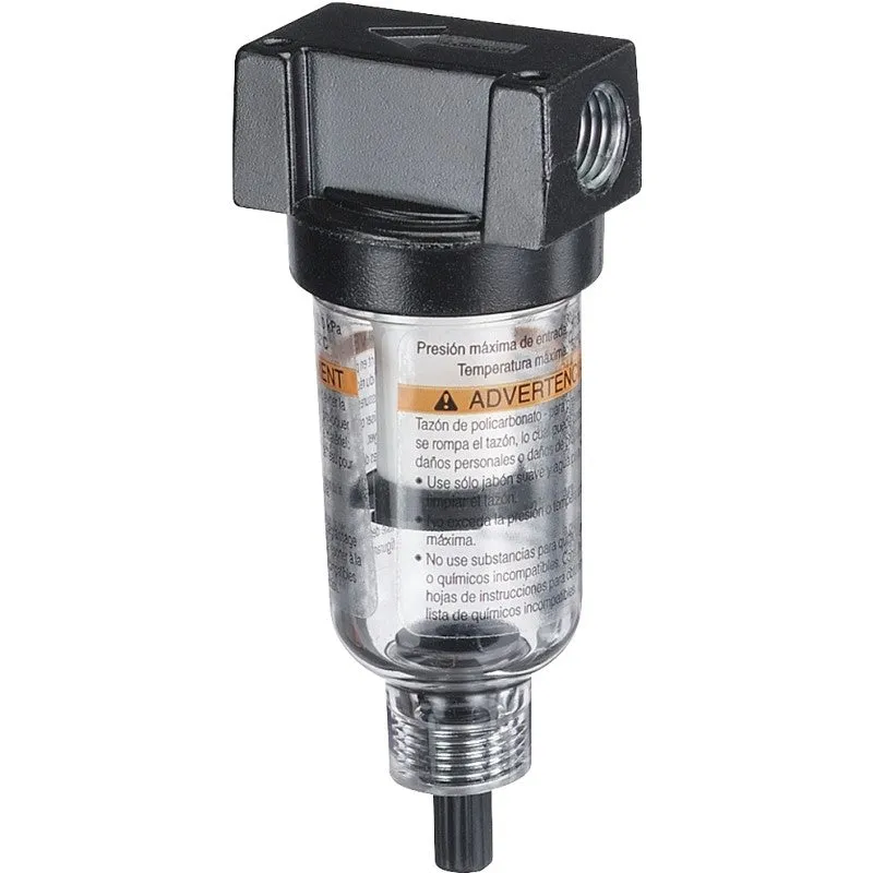 Tru-Flate 24-343 Air Line Filter, Manual, Polycarbonate, 4.4 in H
