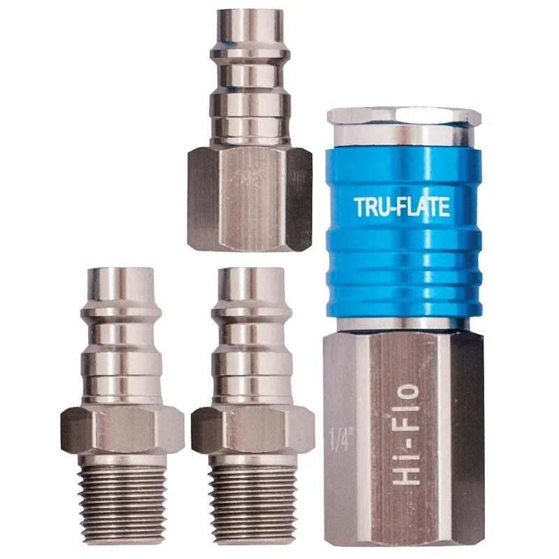Tru-Flate HI FLO 13-903 Coupler and Plug Kit, 1/4 in