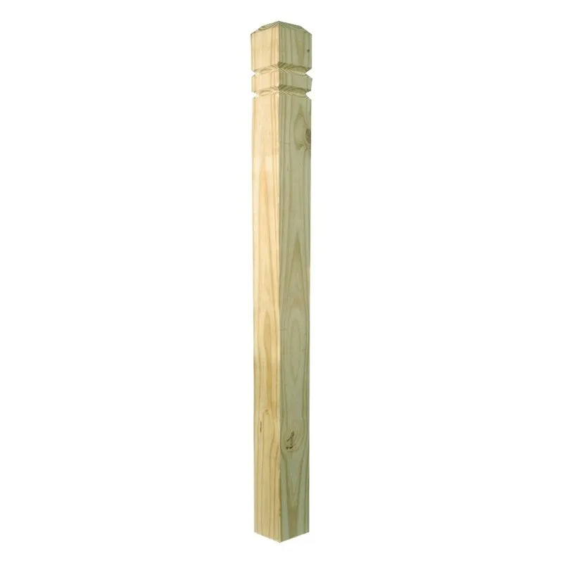UFP 231685 Colonial Newel Post, 48 in L Actual, 3-1/4 in W Actual, 54 in L Nominal, 4 in W Nominal, 4 in Thick Nominal