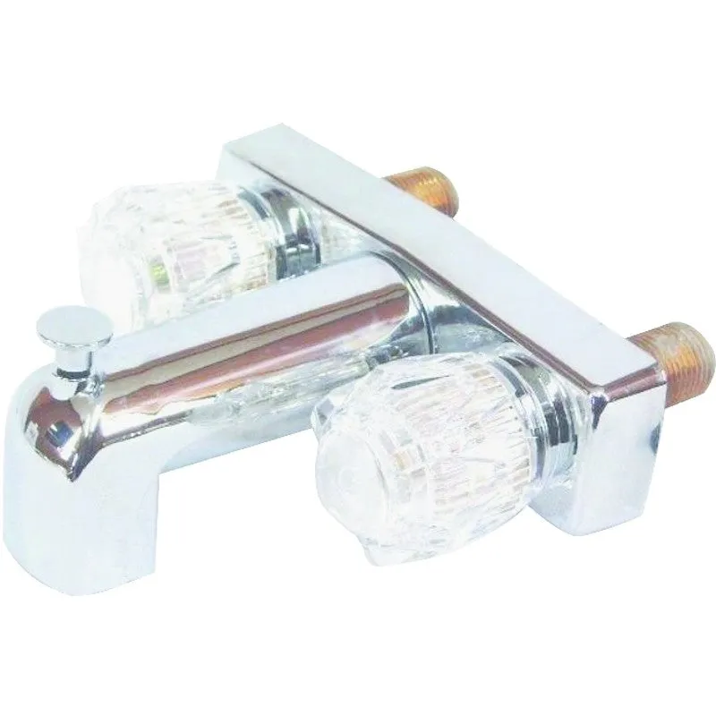 US Hardware P-019NB Faucet Diverter, Chrome, Brass, 4 in Faucet Centers