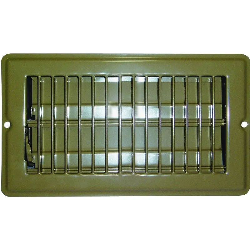 US Hardware V-102B Floor Register, 9/16 in L, Steel, Brown