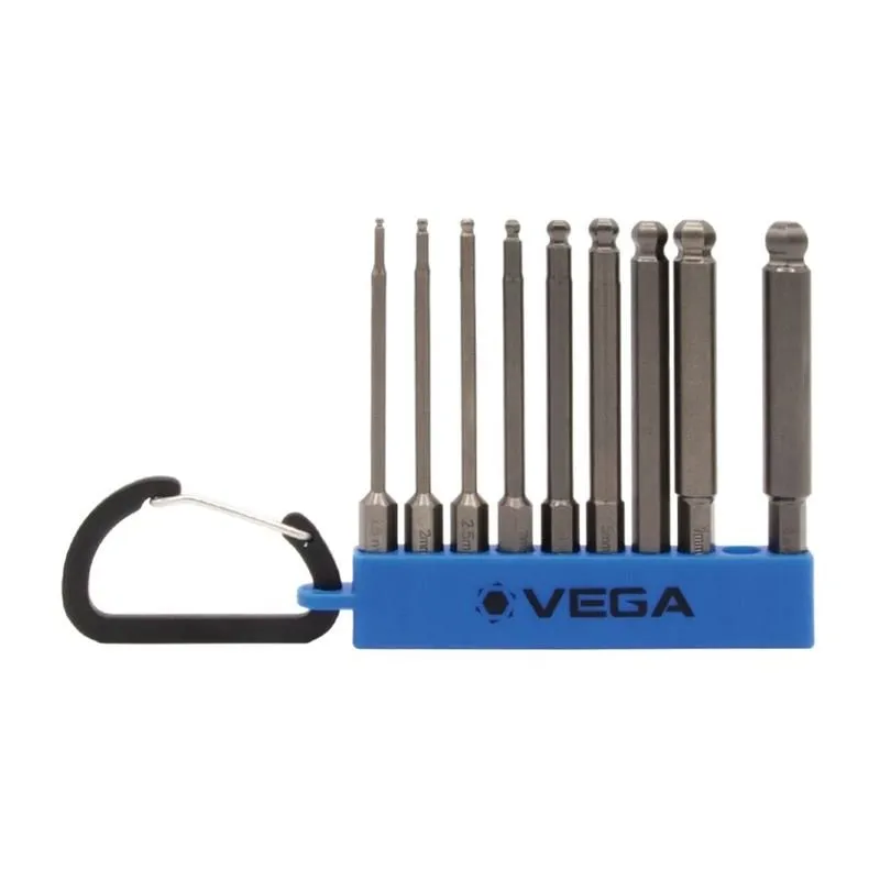 VEGA 10pc Hex Ball Caribiner Set – 3in