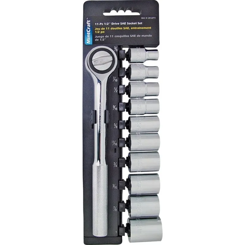 vulcan 11pc 4s socket set chrome vanadium steel chrome