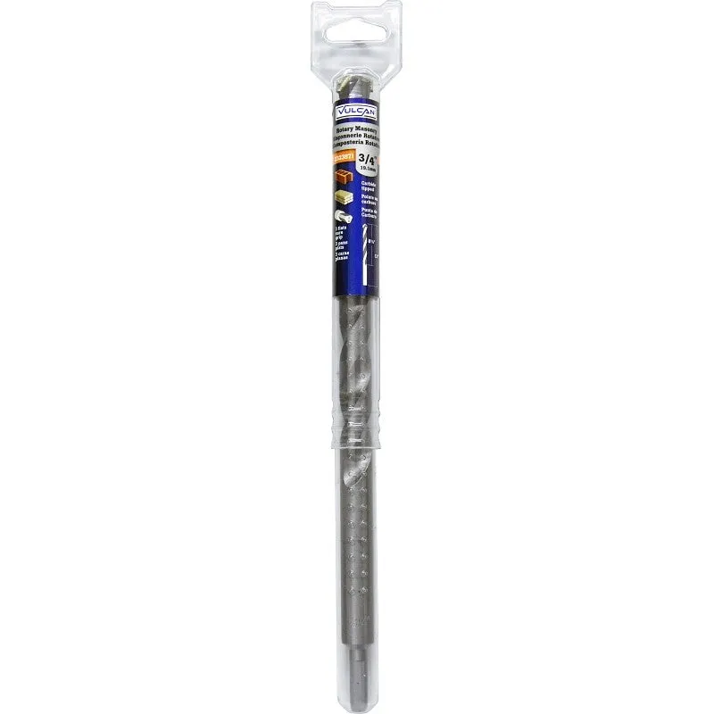 Vulcan 264681OR Drill Bit, 3/4 in Dia, 13 in OAL, Spiral Flute, Straight Shank