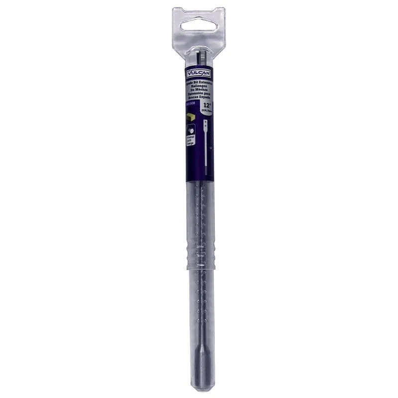 Vulcan 279361OR Spade Drill Bit Extension, 1/4 in Shank, Hex Shank, 12 in L, Steel
