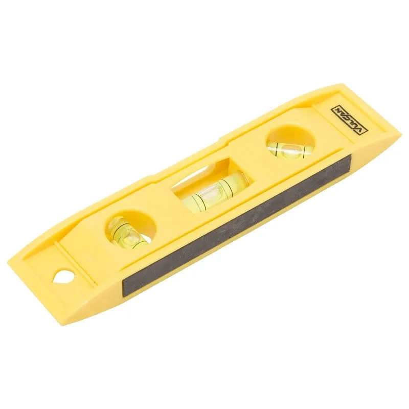 Vulcan 50776D Torpedo Level, 6 in L, 3-Vial, 1-Hang Hole, Magnetic, Plastic (Pack of 12)