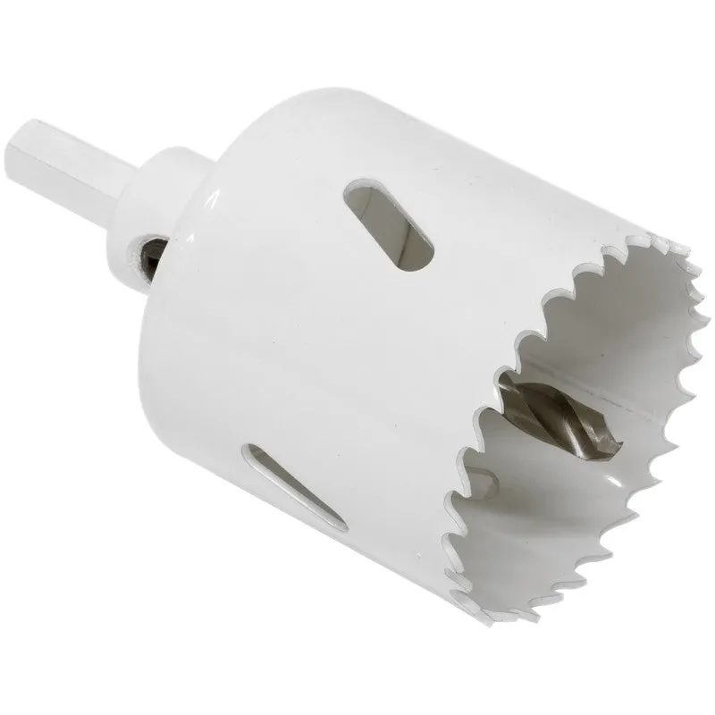 Vulcan 961641OR Hole Saw with Arbor Hanger, 2-3/8 in Dia, 1-7/8 in D Cutting, 4/6 TPI, HSS Cutting Edge