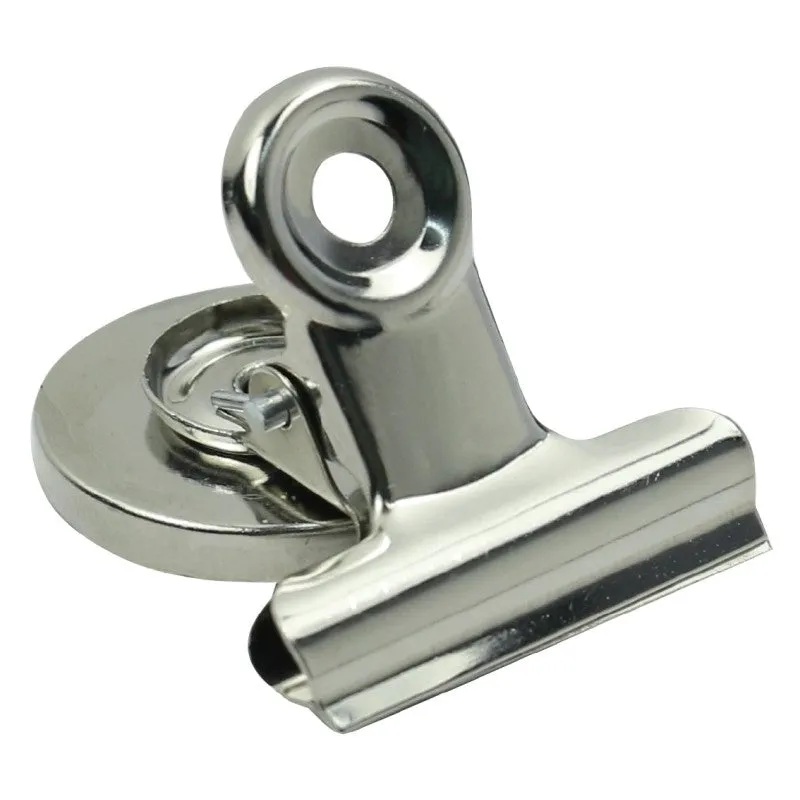 Vulcan HBJ-002 Magnetic Clip, 1-3/16 in W x 1-3/8 in H in Dia, 1.5 in L, 1.188 in W, Silver (Pack of 60)