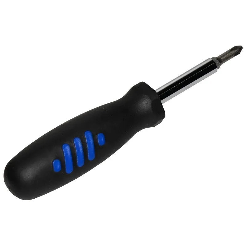Vulcan JL-16-410 Multi-Bit Screwdriver, Slotted: 3/16 in, 1/4 in, Phillips: #1, #2, Nutdriver: 1/4 in, 5/16 in Drive (Pack of 12)