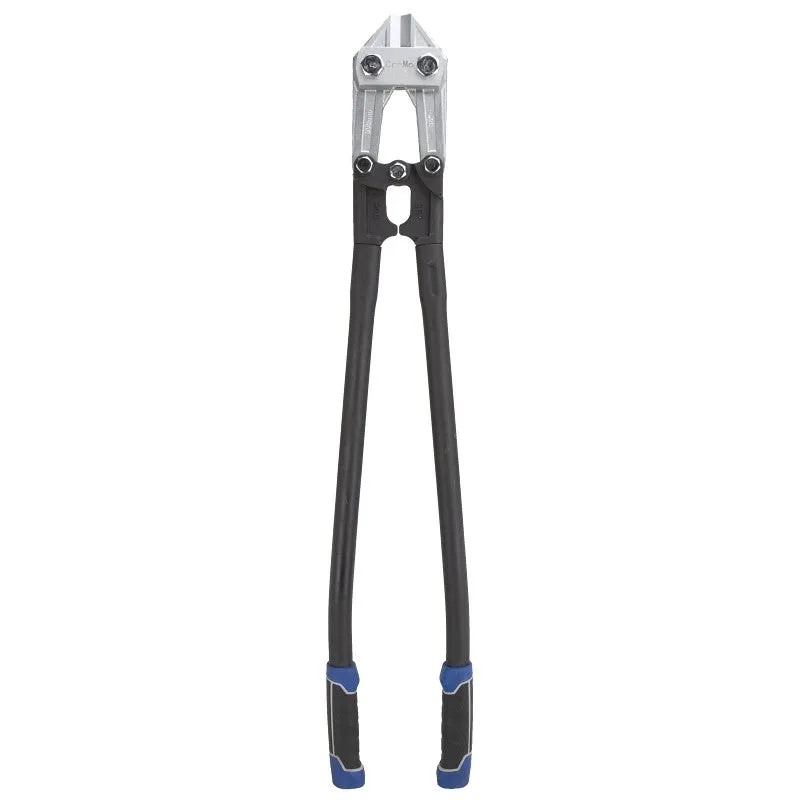 Vulcan JL-WD-0636 Bolt Cutter, 10 mm Cutting Capacity, Chrome-Molybdenum Steel Jaw, 36 in OAL, Black/Blue Handle