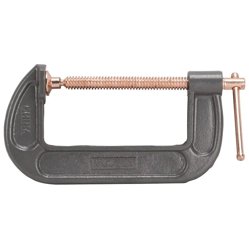 vulcan jl27364 c clamp 5 in max opening size 2 38 in d throat steel body gray body