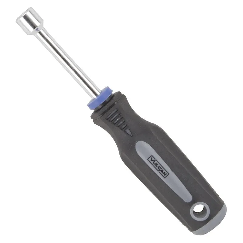 Vulcan MC-SD35 Nut Driver, 3/8 in Drive, 7 in OAL, Cushion-Grip Handle, Gray and Black Handle, 3 in L Shank