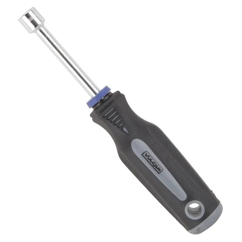Vulcan MC-SD42 Nut Driver, 10 mm Drive, 7 in OAL, Cushion-Grip Handle, Gray and Black Handle, 3 in L Shank