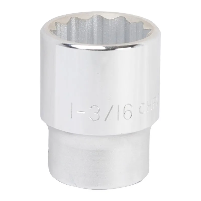 Vulcan MT-SS6038 Drive Socket, 1-3/16 in Socket, 3/4 in Drive, 12-Point, Chrome Vanadium Steel, Chrome