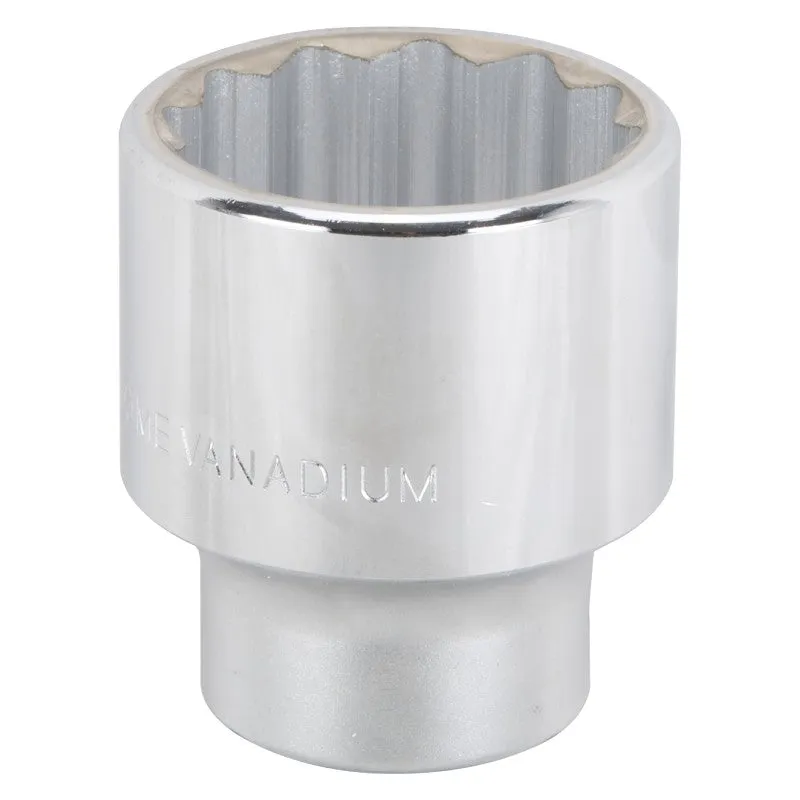 Vulcan MT-SS6052 Drive Socket, 1-5/8 in Socket, 3/4 in Drive, 12-Point, Chrome Vanadium Steel, Chrome