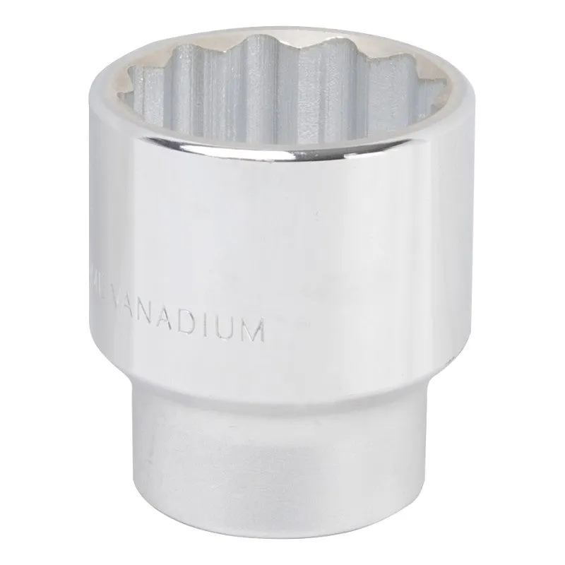 Vulcan MT-SS6054 Drive Socket, 1-11/16 in Socket, 3/4 in Drive, 12-Point, Chrome Vanadium Steel, Chrome