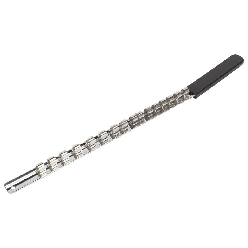 Vulcan MT6579262 Socket Clip Rail, 16-Drive Clip, 17 in L, Steel, Black/Silver