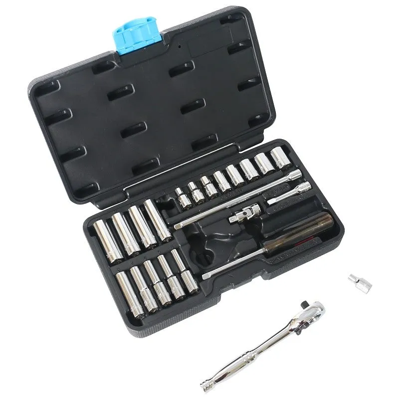 Vulcan TS-24PC-V1 Socket Set, Chrome Vanadium Steel, Chrome